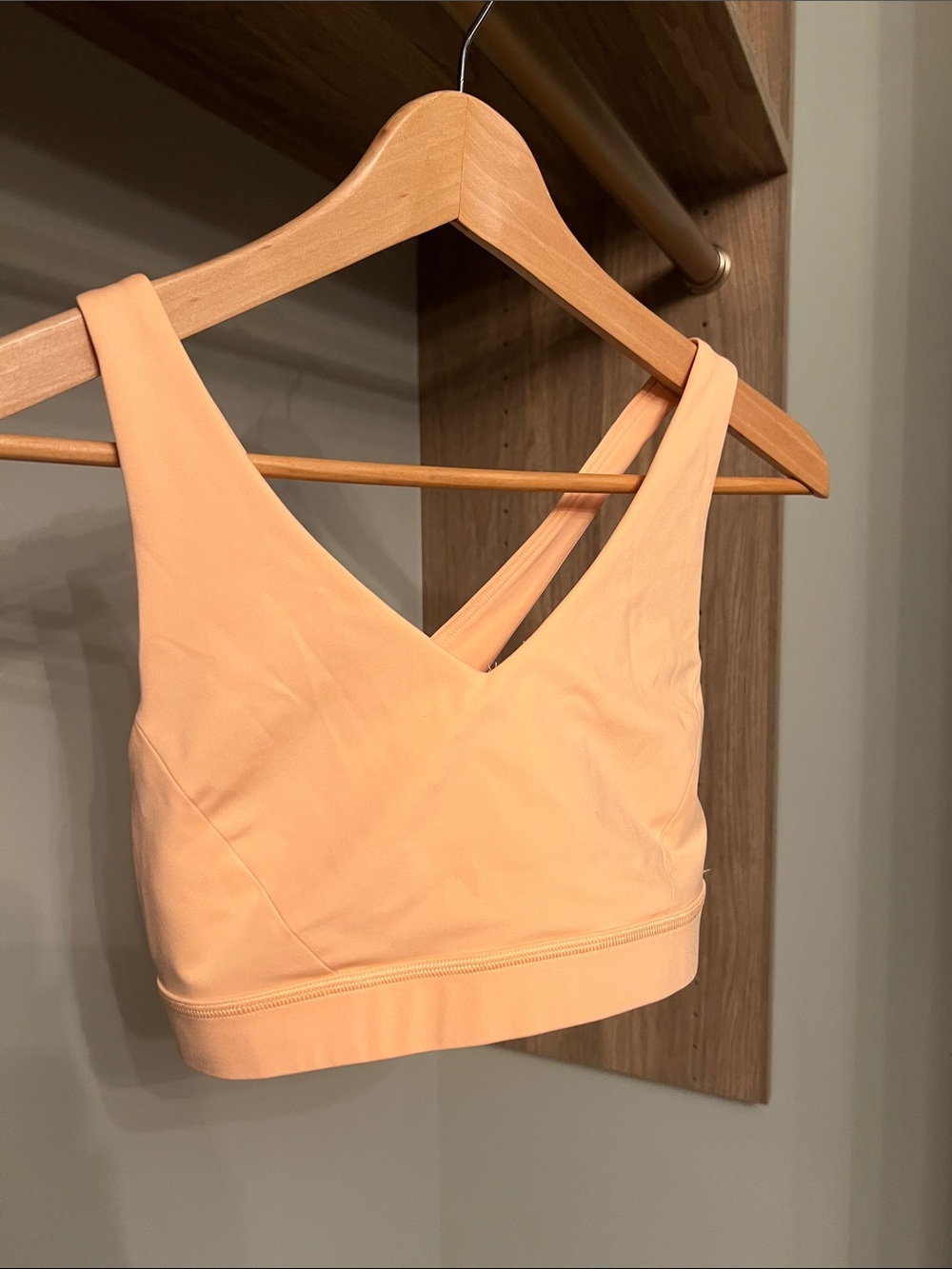 lululemon athletica Peach V-Neck Strappy Sports Bra